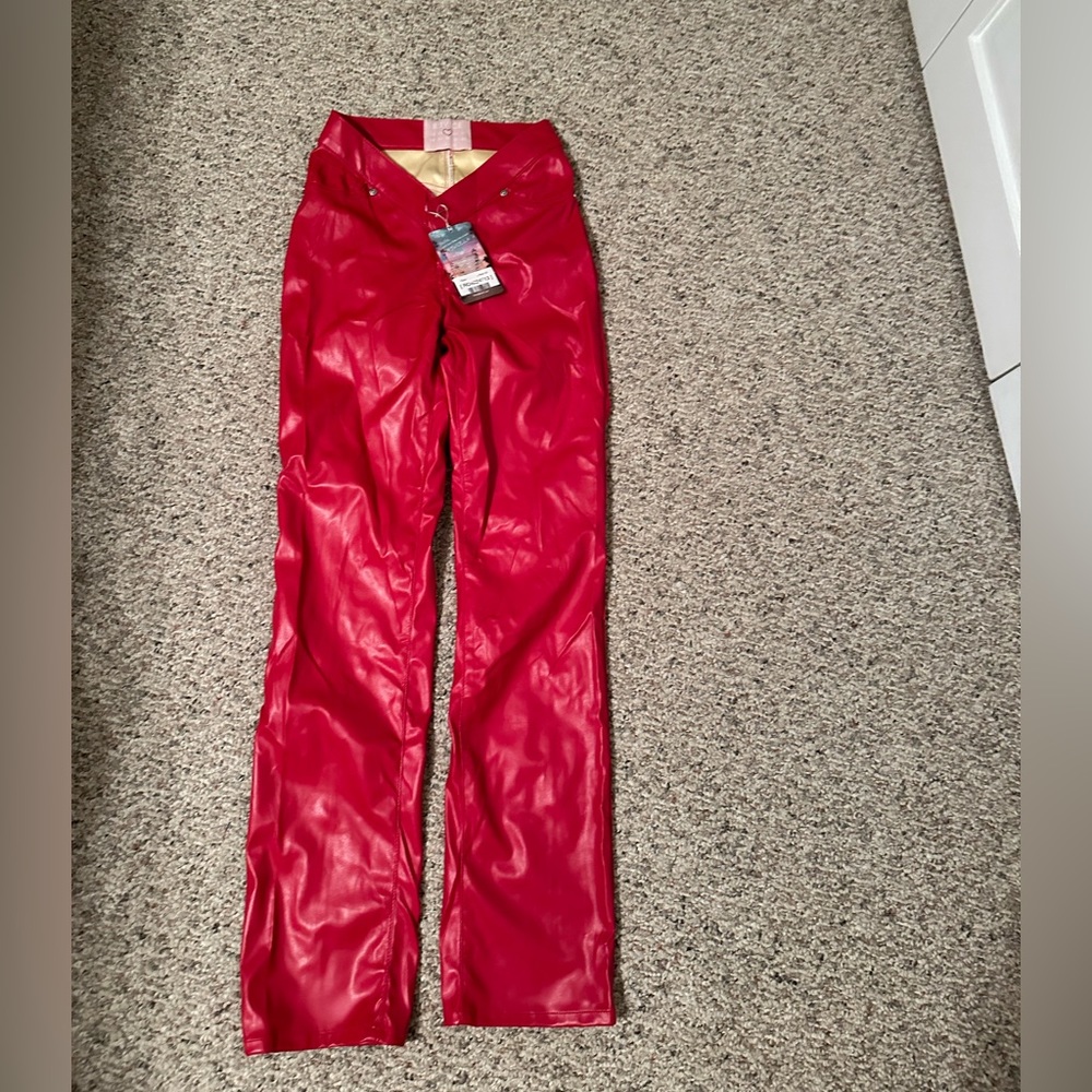 Revice Viper Red Leather Pants Never Worn